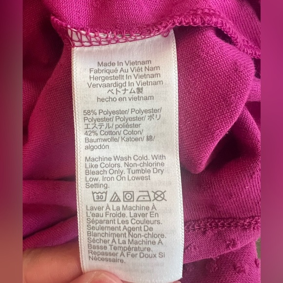 J. Crew Swiss Dot Magenta Puff Sleeve Dress Women’s Size Small NWT - Picture 5 of 5